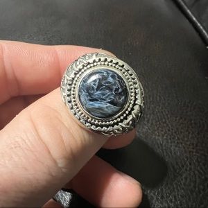 Clocks & Colours X Peter Mckinnon Shield silver ring size 10